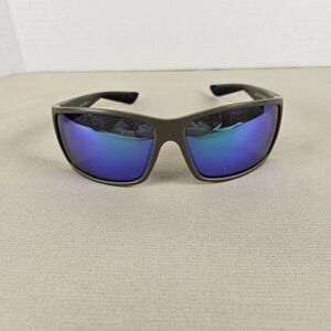 Costa Reefton RFT.08 Men's Sunglasses Matte Olive Frame with Blue Mirror Lenses
